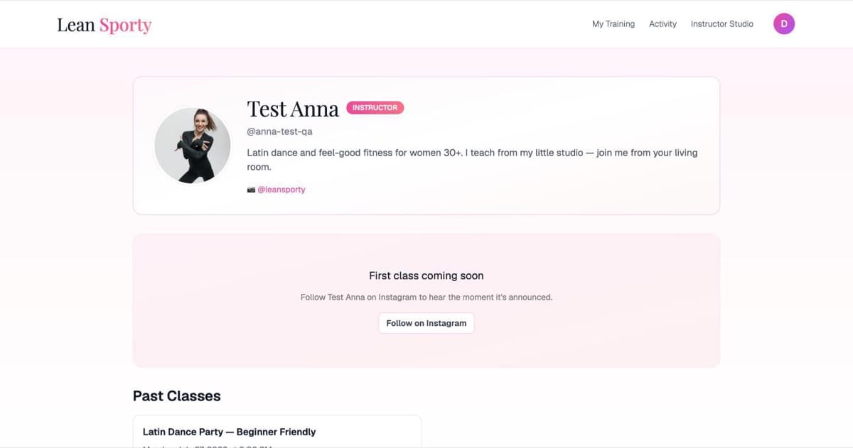 Your public page